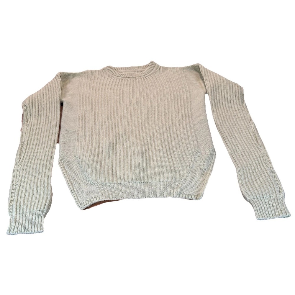 Rick Owens Sisyphus Lime Green Heavy Rib 100% Wool Sweater Size XS